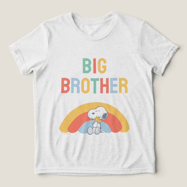 Snoopy & Woodstock Rainbow Baby Shower Tri-Blend S T Shirt (Design Framsida)