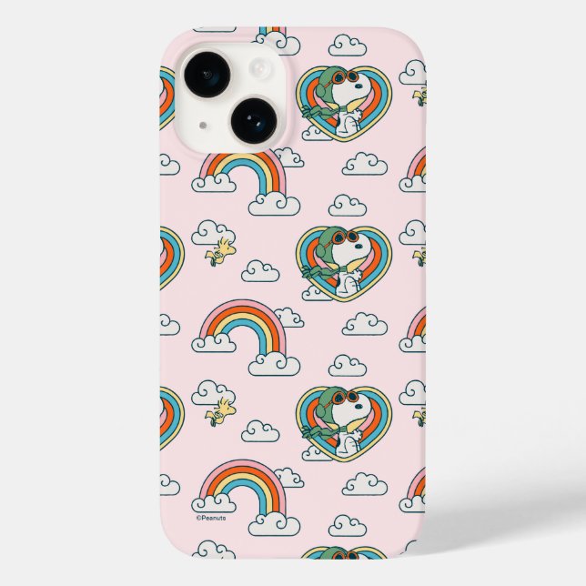Snoopy & Woodstock Rainbow Heart Mönster (Baksida)