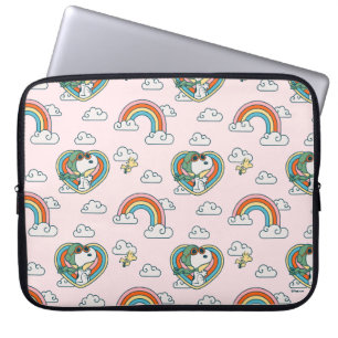 Snoopy & Woodstock Rainbow Heart Mönster Laptop Fodral