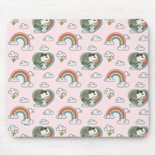 Snoopy & Woodstock Rainbow Heart Mönster Musmatta