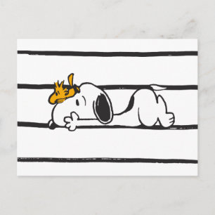 Snoopy & Woodstock Smile Giggle Laugh Vykort
