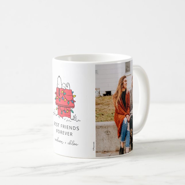 Snoopys jul Doghouse | Bästa vänner - Foto Kaffemugg (Framsida höger)