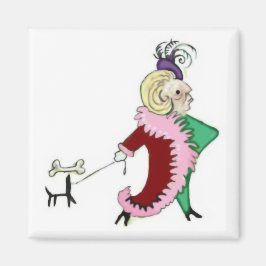 Snooty Dam med stor lösensumma och Hund Magnet