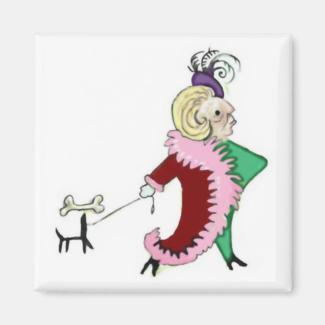 Snooty Dam med stor lösensumma och Hund Magnet (Framsidan)