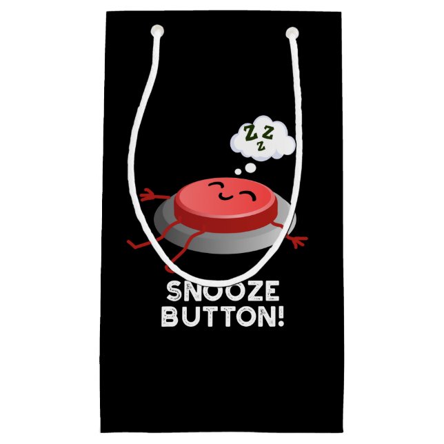 Snooze Button Funny Sleeping Pun Mörk BG (Framsidan)
