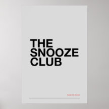 SNOOZE CLUB – Sovrum Väggkonst