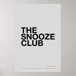 SNOOZE CLUB – Sovrum Väggkonst
