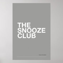 SNOOZE CLUB – Sovrum Väggkonst