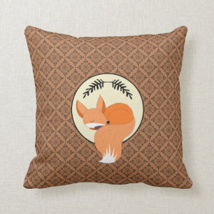 Snoozing Fox Woodland Kudde