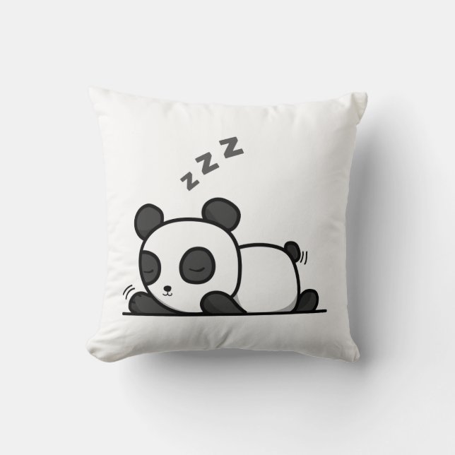 Snoozy Panda - Mysiga Dekorativ kudde (Framsida)