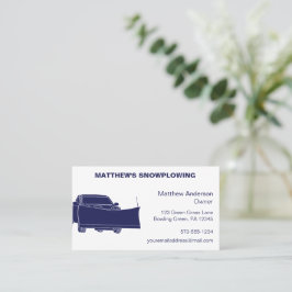 Snöpande Pickupa Lastbil med snöplog Visitkort