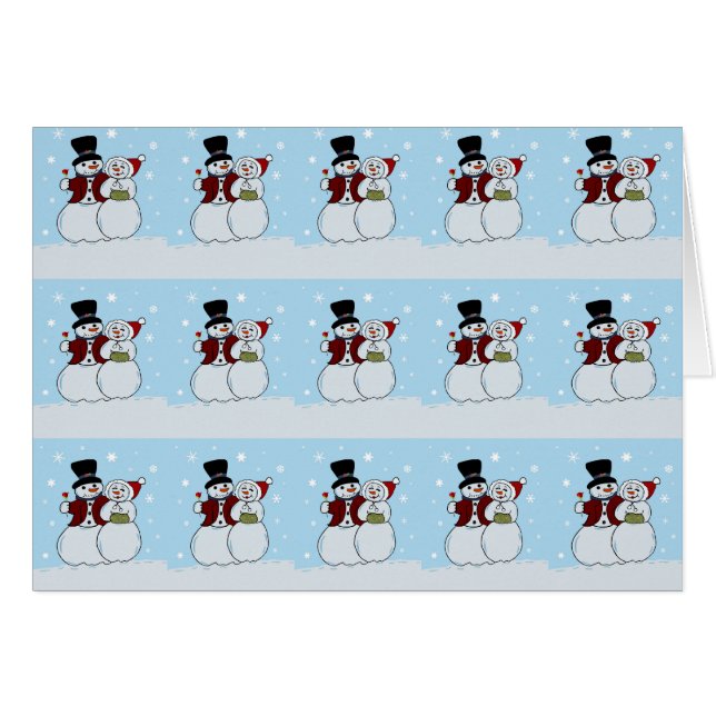 Snöpar Hälsningskort (Framsidan Horizontal)