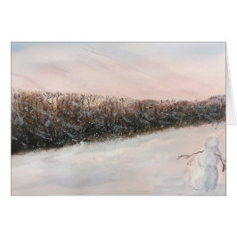 SNÖPERSON   . VATTENFÄRG HÄLSNINGSKORT