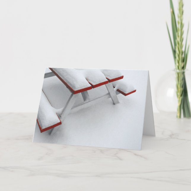 snöpicknick helgkort (Framsida)