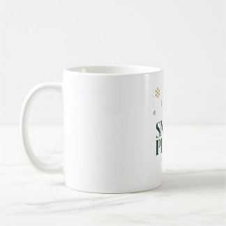 Snöplaner Idag Vinter Snöflinga Typografi Kaffemugg