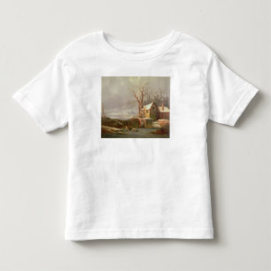 Snöplatsen med mal och stugor t shirt