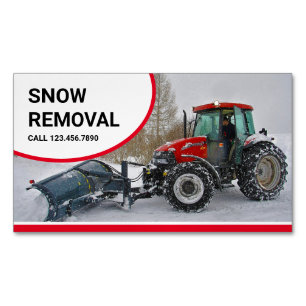 Snöplogtraktor Snöröjningstjänst Magnetiska Visitkort