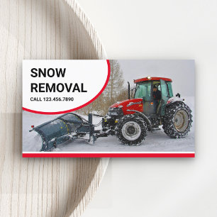 Snöplogtraktor Snöröjningstjänst Visitkort