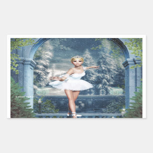 SnöPrincess Ballerina Jul Klistermärke