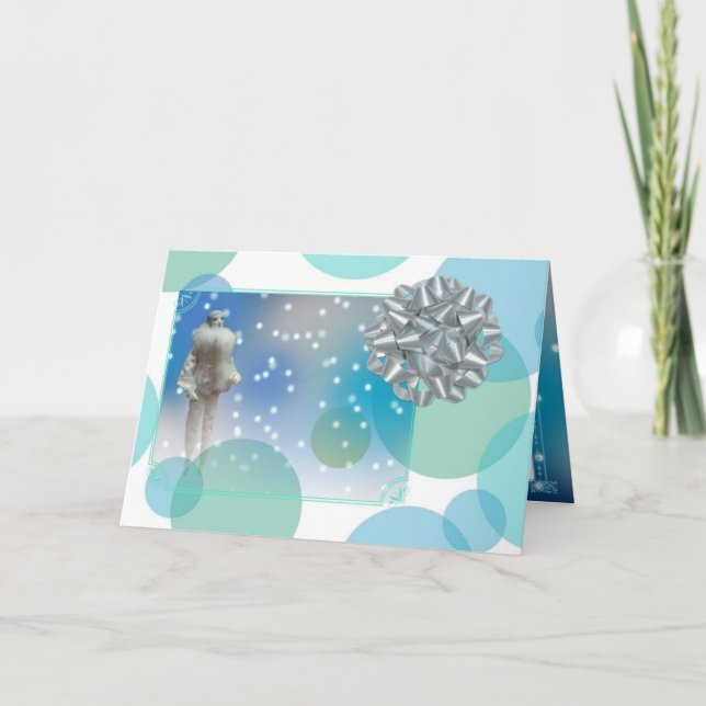 snöprinsessa helgkort (Framsida)