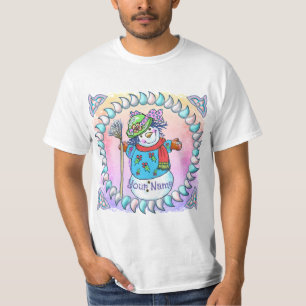 Snöpskjortor Dam Snögubbe T Shirt