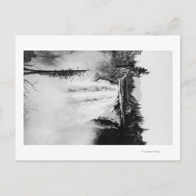 Snoqualmie Falls and Lodge, Washington Photograp Vykort (Framsida)