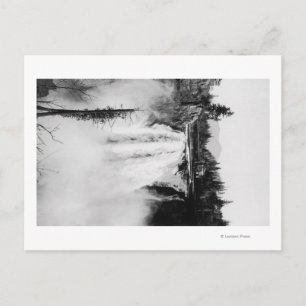 Snoqualmie Falls and Lodge, Washington Photograp Vykort