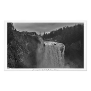 "Snoqualmie Falls" Black and White Fototryck