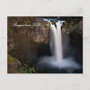 Snoqualmie Falls på nattvykort Vykort