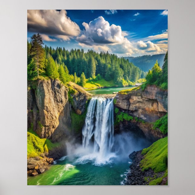 Snoqualmie Falls, WA Poster (Framsidan)