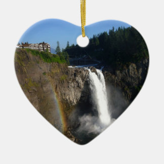 Snoqualmie nedgångar Washington Julgransprydnad Keramik