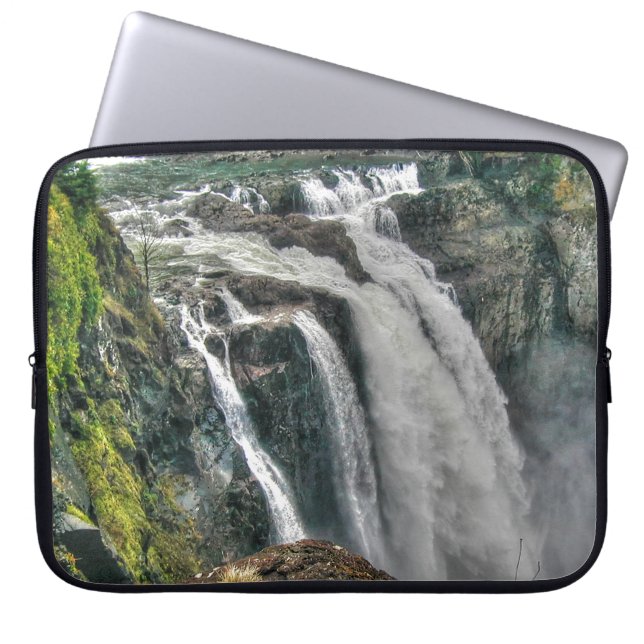 Snoqualmie River Falls Washington, US Nature Photo Laptop Fodral (Framsidan)