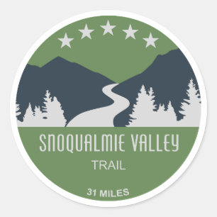 Snoqualmie Valley Trail Washington Runt Klistermärke