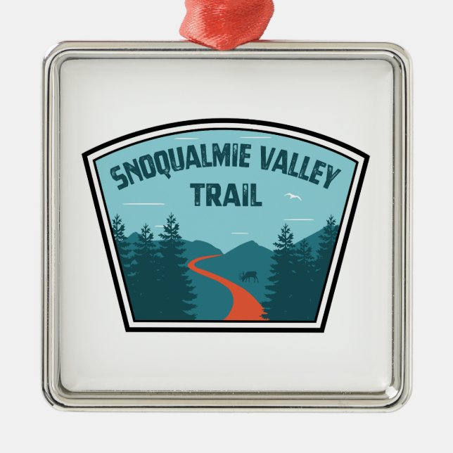 Snoqualmie Valley Trail Washington State Julgransprydnad Metall (Framsidan)