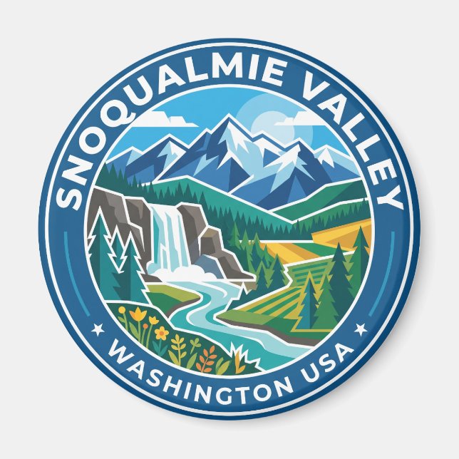 Snoqualmie Valley USA Magnet (Framsidan)