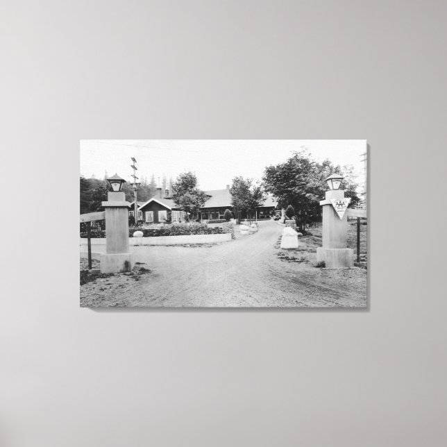 Snoqualmie, WA - Snoqualmie Falls Lodge Canvastryck (Framsida)