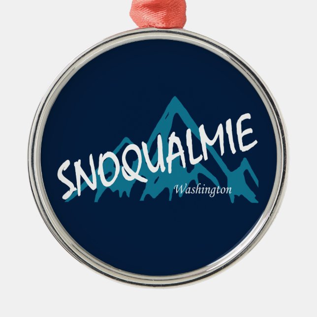 Snoqualmie Washington-bergen Julgransprydnad Metall (Framsidan)