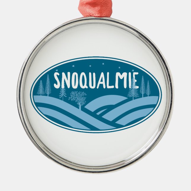 Snoqualmie Washington Outdoors Julgransprydnad Metall (Framsidan)
