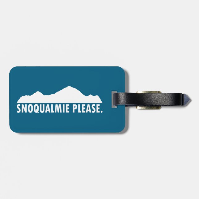 Snoqualmie Washington Vänligen Bagagebricka (Baksida Vågrät)