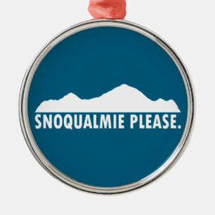 Snoqualmie Washington Vänligen Julgransprydnad Metall