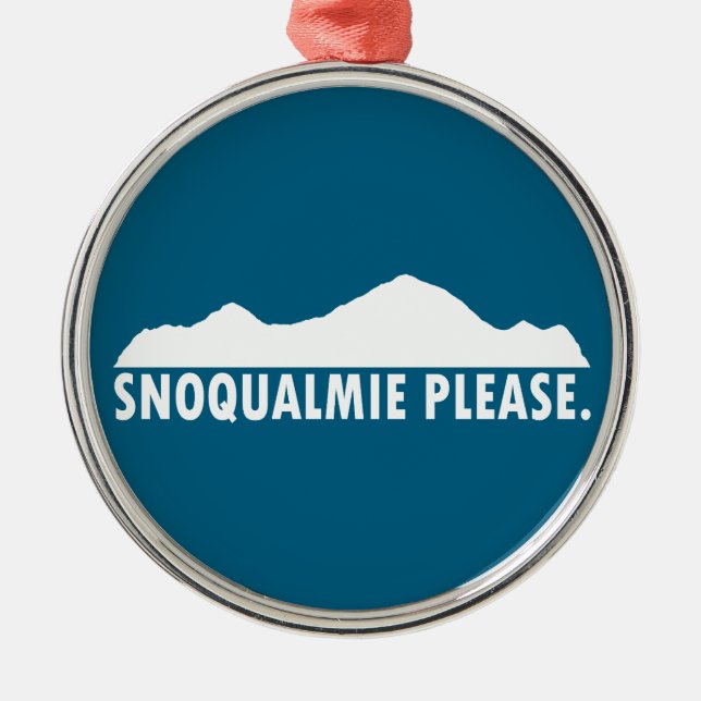 Snoqualmie Washington Vänligen Julgransprydnad Metall (Framsidan)
