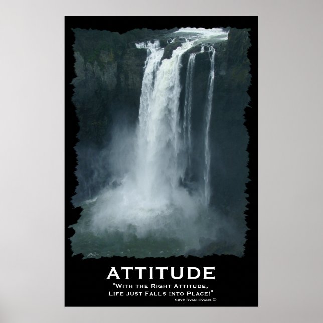 Snoqualmie Waterfall ATTITUDE Motiverande Poster (Framsidan)