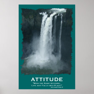 Snoqualmie Waterfall ATTITUDE Motiverande Poster