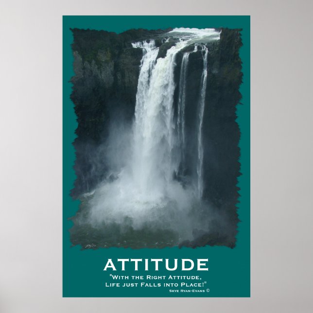 Snoqualmie Waterfall ATTITUDE Motiverande Poster (Framsidan)