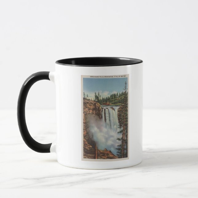 Snoqualmiefallar, WA - Vy över översta höften Mugg (Vänster)