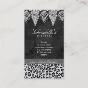 Snöre Animal Mönster Hair Salon Leopard Vintage Tidsbeställning Kort