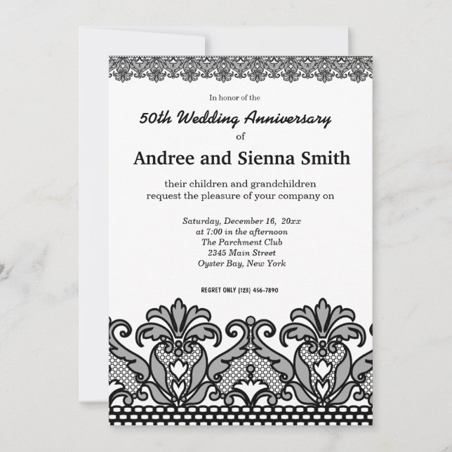 Snöre-årsdagen Inbjudningar (Framsida)