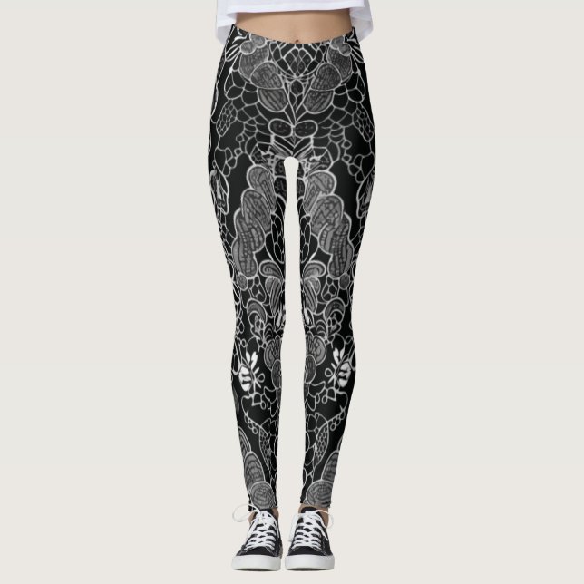 Snöre Blommigt Harmony Leggings (Framsida)