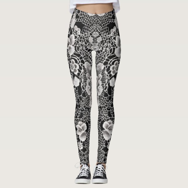 Snöre Blommigt Harmony Leggings (Framsida)
