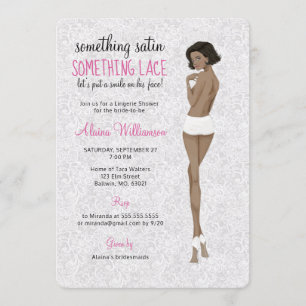 Snöre Bride in Panties Lingerie Shower Inbjudningar